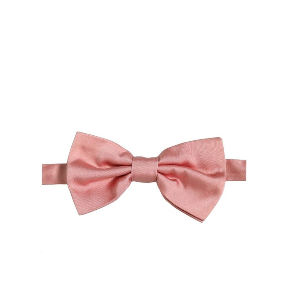 Dolce & Gabbana Men Light Pink 100% Silk Adjustable Neck Papillon Bow Men's Tie